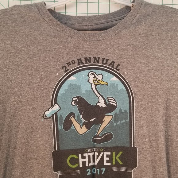 Chive Nation Grey "ChiveK" Graphic Tee Large - Picture 5 of 9